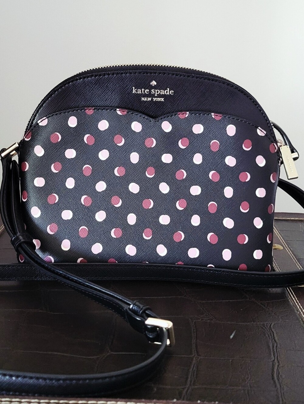 $299 New Kate Spade Payton Fiesta Dot Dome Small Crossbody Bag